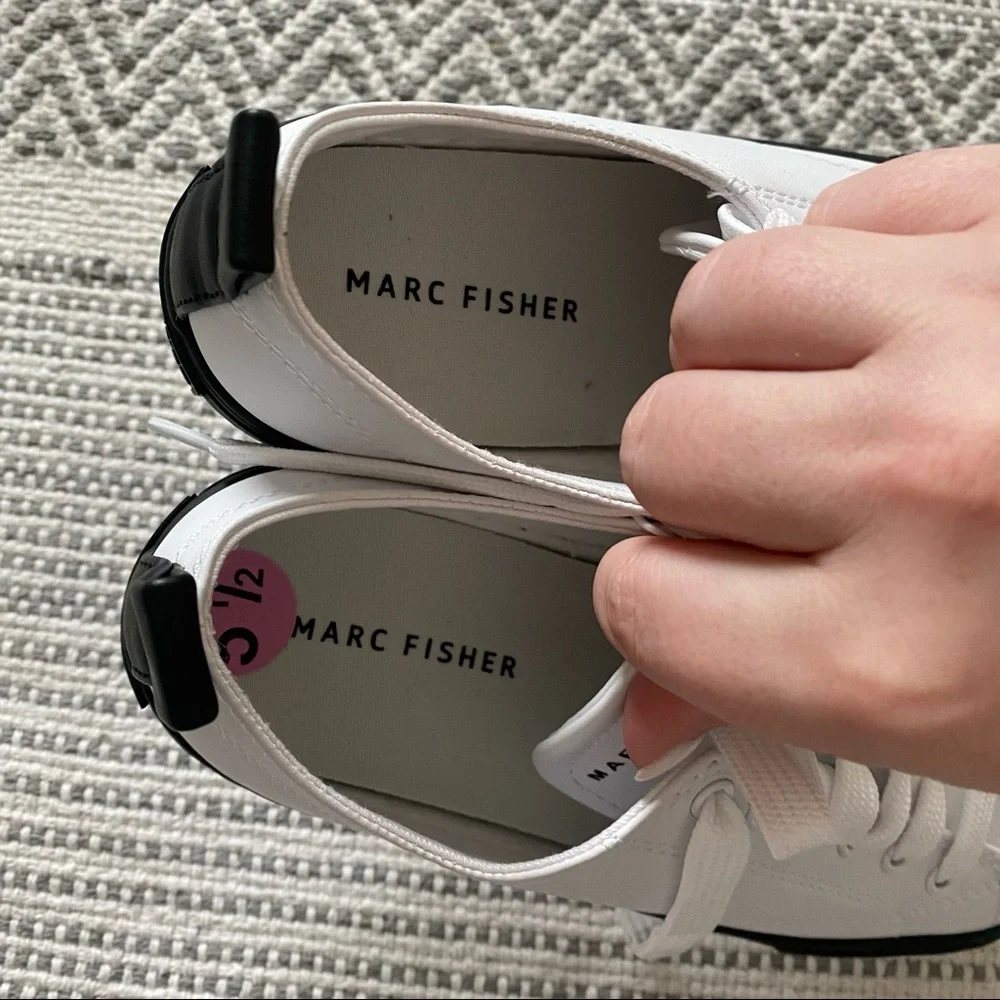 NWT Marc Fisher Black & White Sneakers - Picture 3 of 5